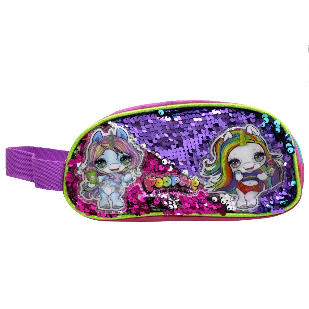 162749 Lapicera Doble Infantil Lentejuela Poopsie