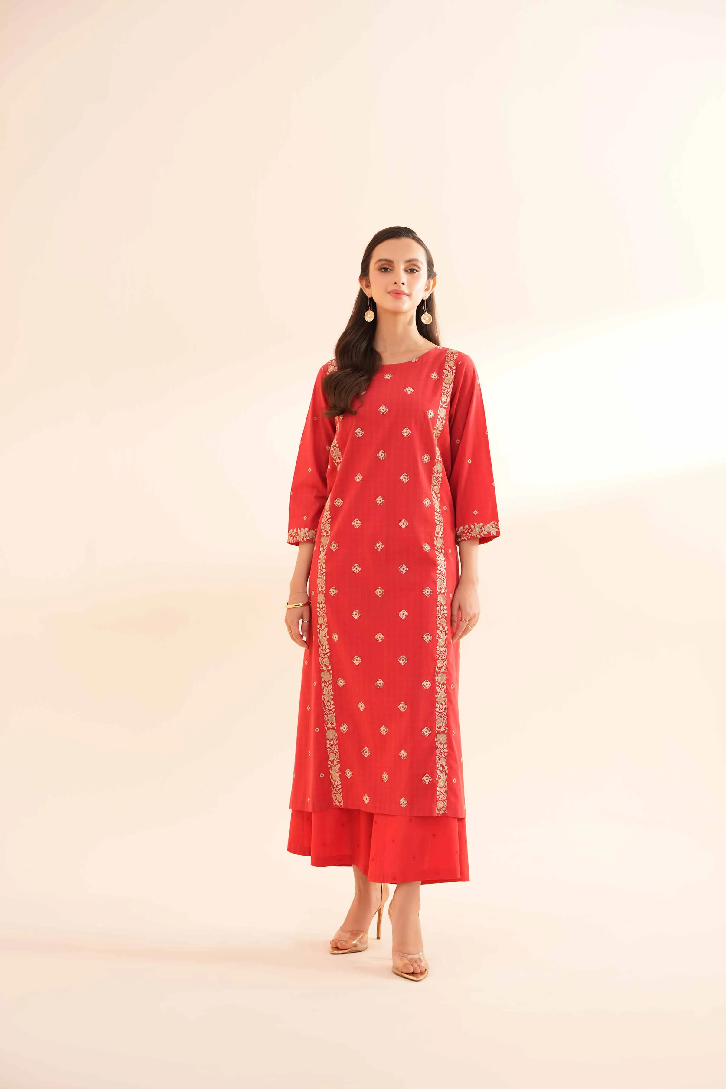 2 Piece - Embroidered Suit - KPE24-18