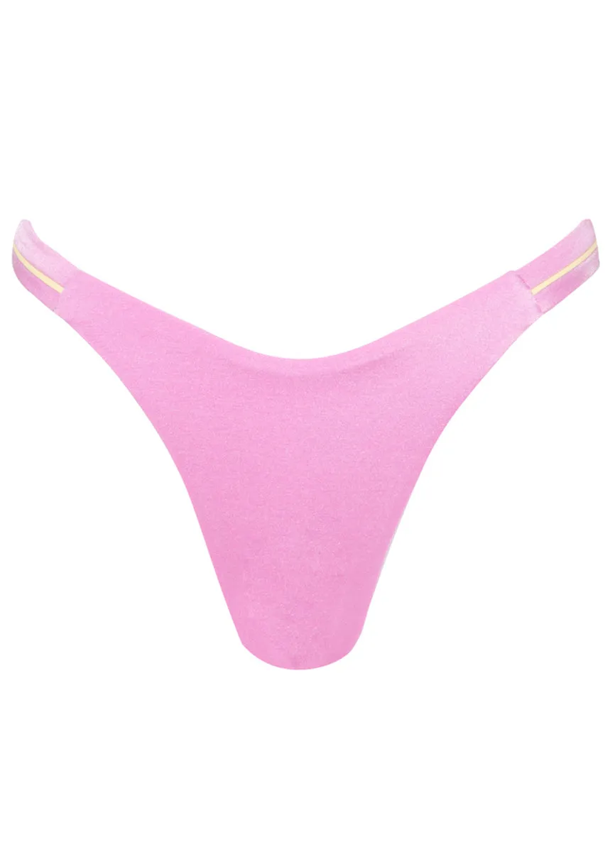 Maaji Fondant Pink Resplendor Regular Rise Thin Side Bikini Bottom